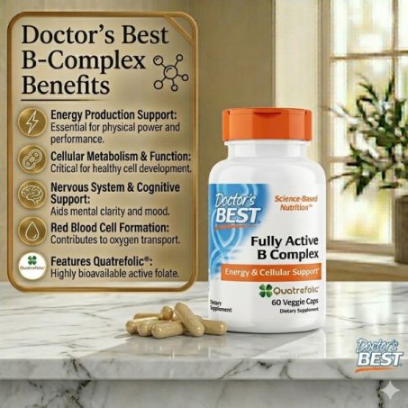 Doctor’s Best Fully Active B-Complex 60 Capsules Price in Pakistan 