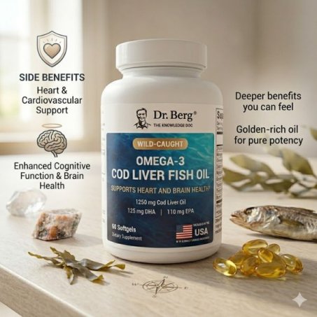 Dr. Berg Maximum Strength Omega-3 Cod Liver Fish Oil Softgels Price in Pakistan